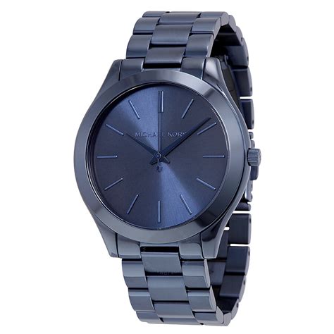 michael kors slim watch blue|michael kors blue chronograph.